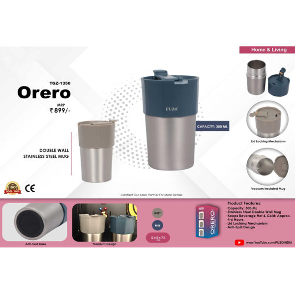 Fuzo- Double Wall Stainless Steel Mug