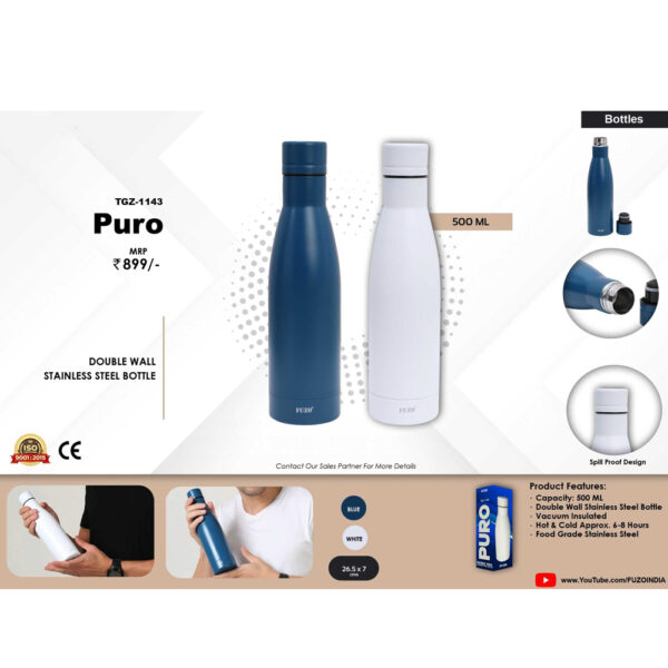 Fuzo- Double Wall Stainless Steel Bottle