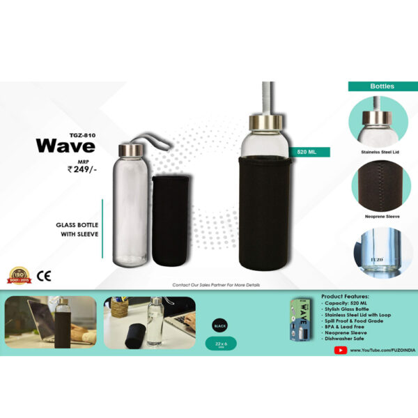 Fuzo- Glass Bottle With Sleeve