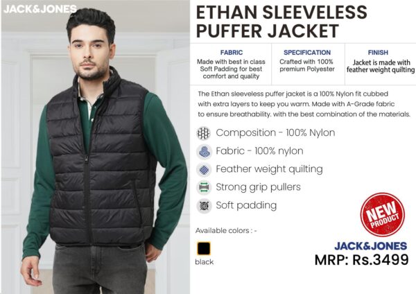 ETHAN SLEEVELESS PUFFER JACKET