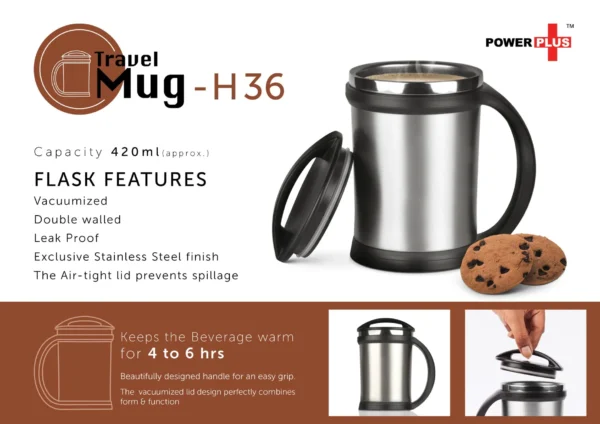 Power+ Vacuumized Travel Mug With Lid