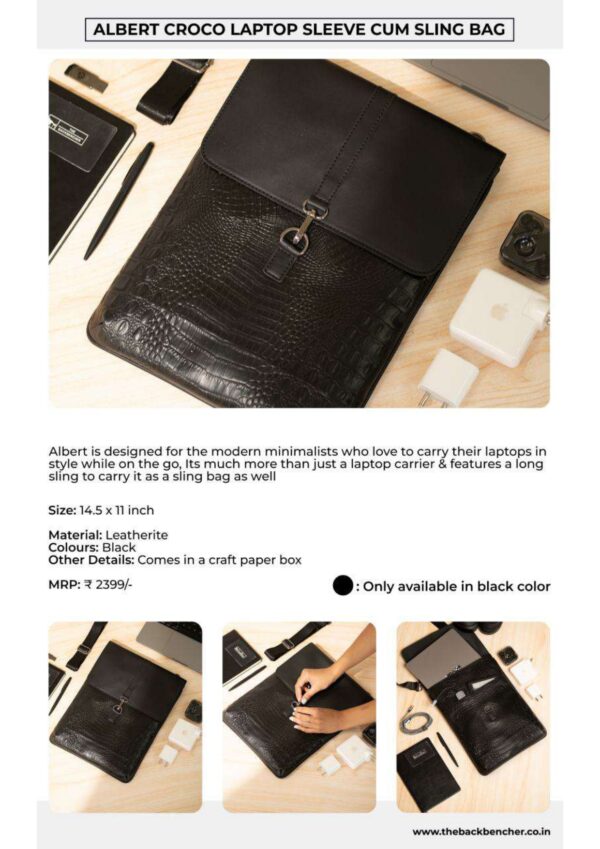 Albert Croco Laptop Sleeve Cum Sling Bag