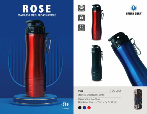 ROSE Stainless Steel Sports Bottle