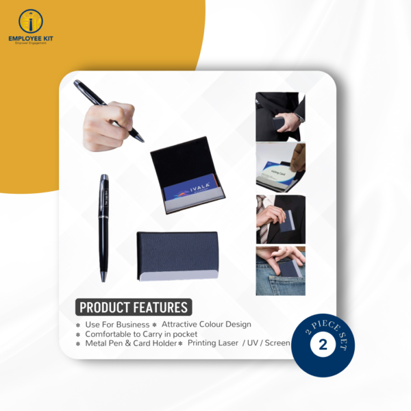 2 Piece Gift Set ( Card Holder + Pen ) Q901 - Image 2
