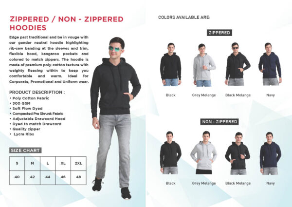 Zippered /Non-Zippered Hoodies