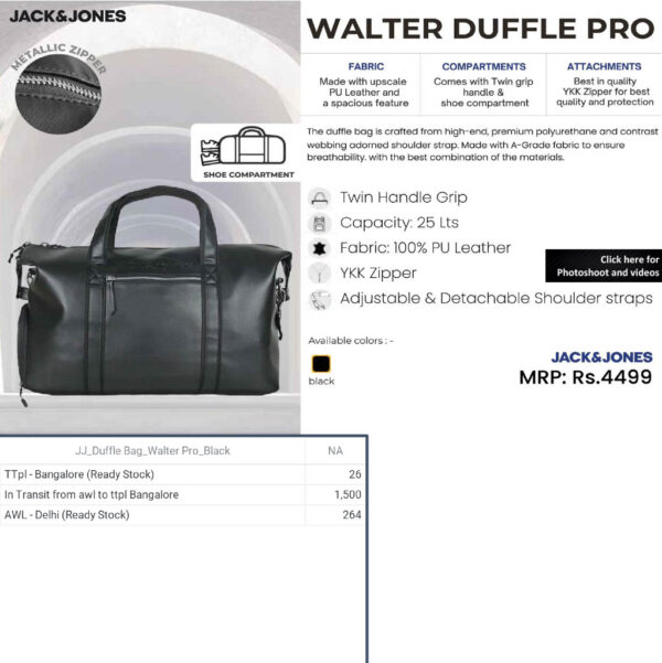 Jack&Jones- Walter Duffle Pro Bag