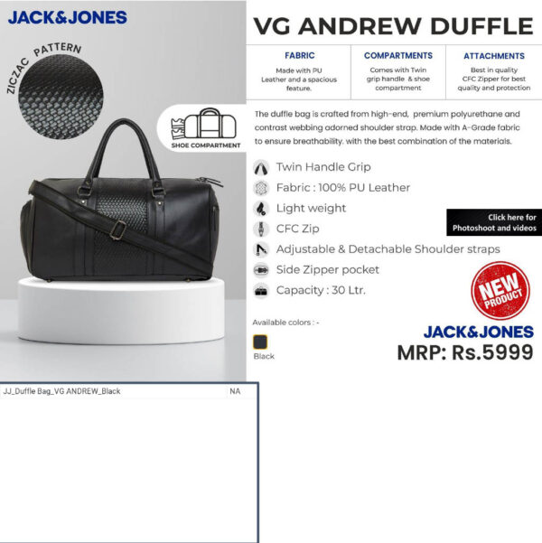 Jack&Jones- VG Andrew  Duffle Bag