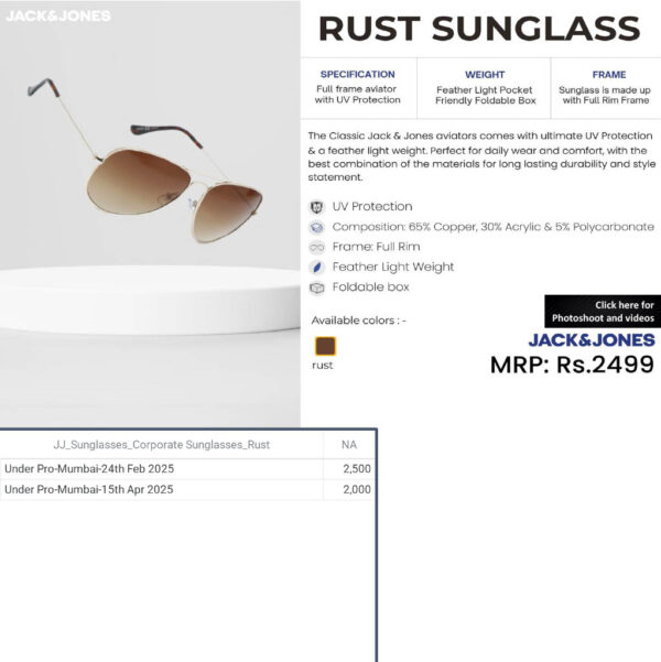 Jack&Jones- Rust Sunglass