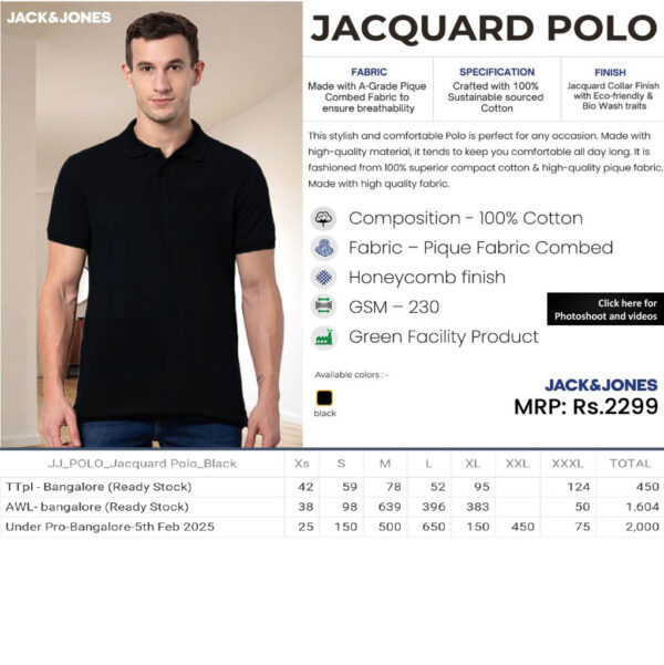 Jack&Jones- Jacquard Polo T-Shirt
