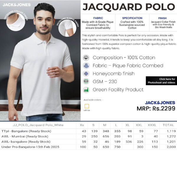 Jack&Jones- Jacquard Polo T-Shirt