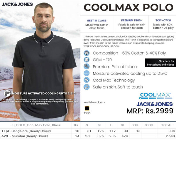 Jack&Jones- Coolmax Polo T-Shirt