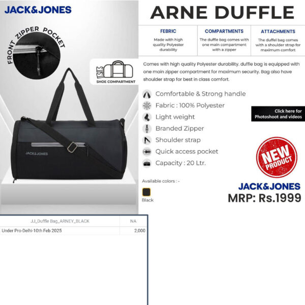Jack&Jones- Aren Duffle Bag