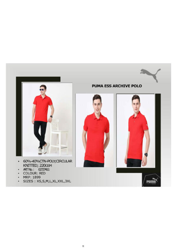PUMA-Ess Archive Polo T-Shirt