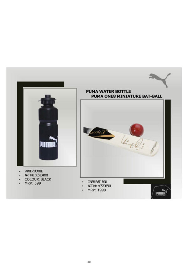 PUMA-Water Bottle & One Miniature Bat-Ball