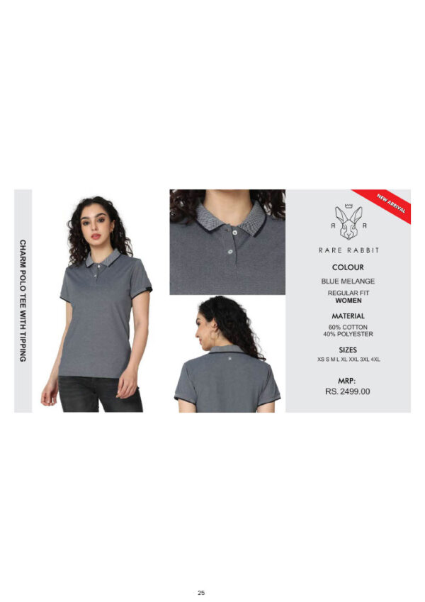 Rare Rabbit-Charm Polo Tee With Tipping T-Shirt