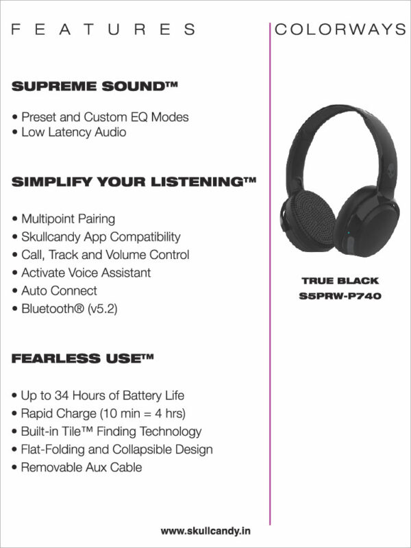 SkullCandy-Bluetooth  Headphones - Image 2
