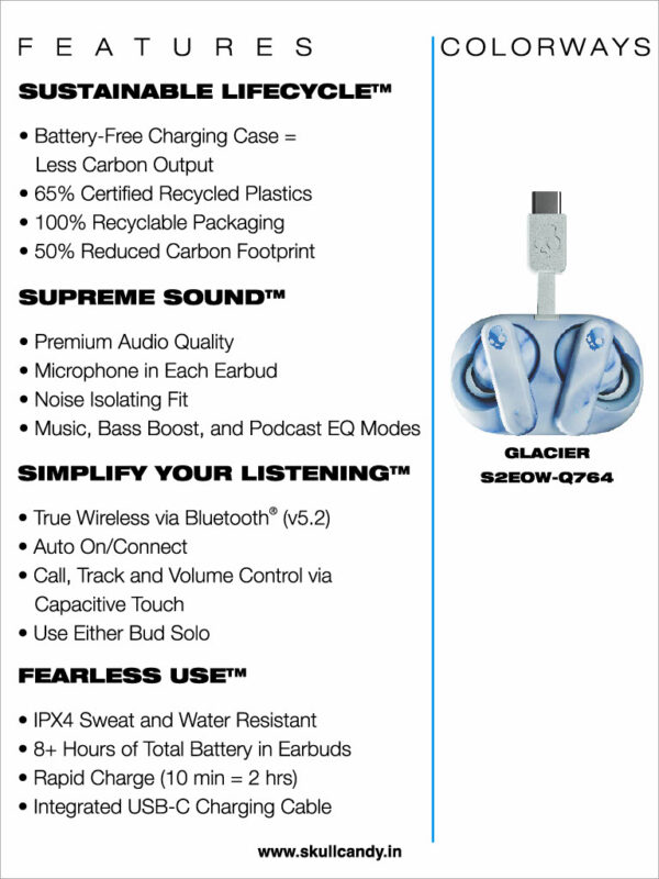 SkullCandy-Bluetooth  Earbuds - Image 2
